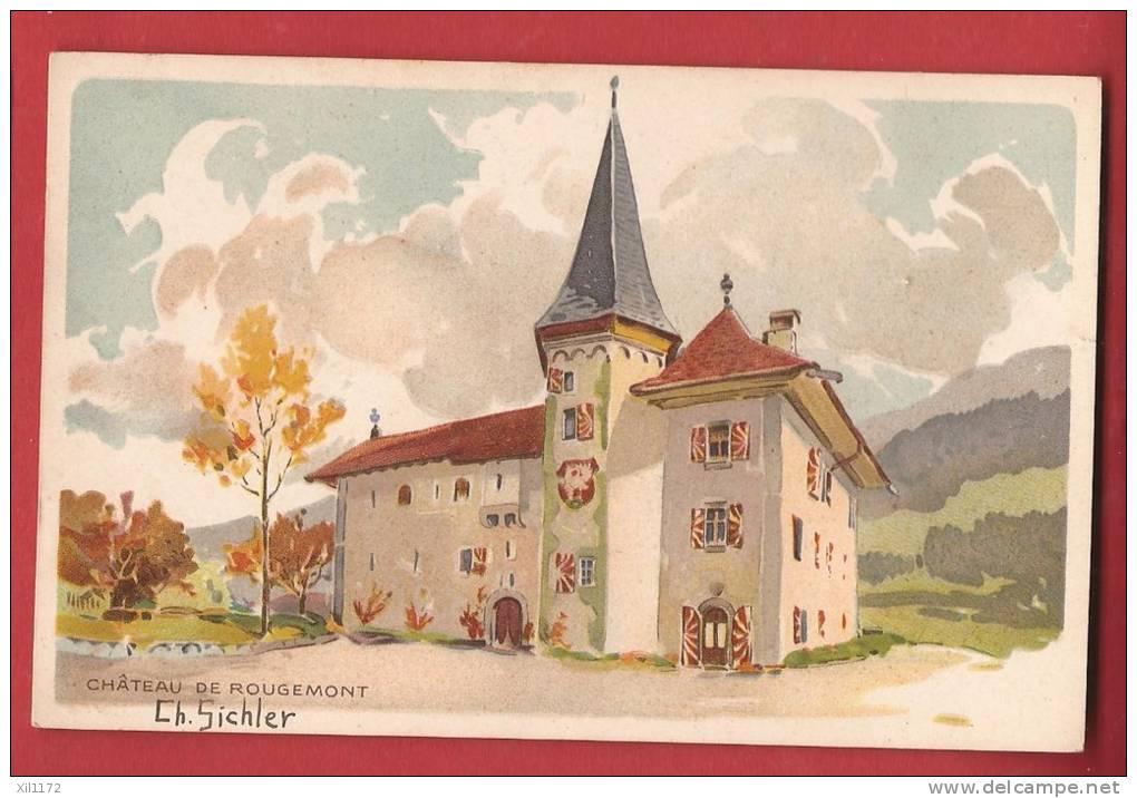 C0228 Litho Château De Rougemont,Chocolats Peter Kohler Sauberlin Pfeiffer. Non Circulé - Rougemont