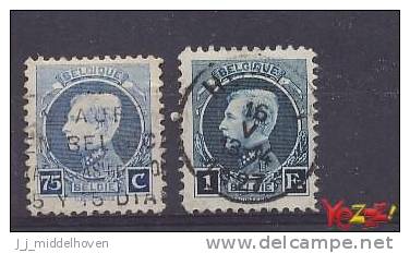 Belgie OCB Nr 213,215 Gebruikt/used - 1921-1925 Small Montenez