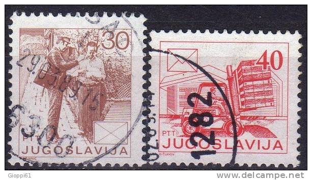1986 Jugoslavia La Posta. Serie Ordinaria 30 E 40  D  Usato - Oblitérés