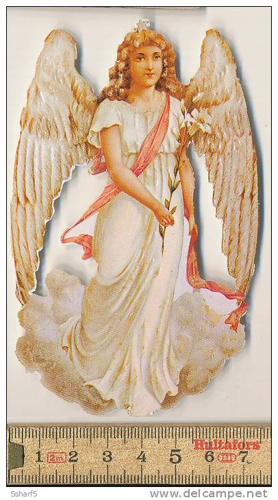 Diecut Embossed Christmas Angel C. 1900 Ange Engel - Di Natale