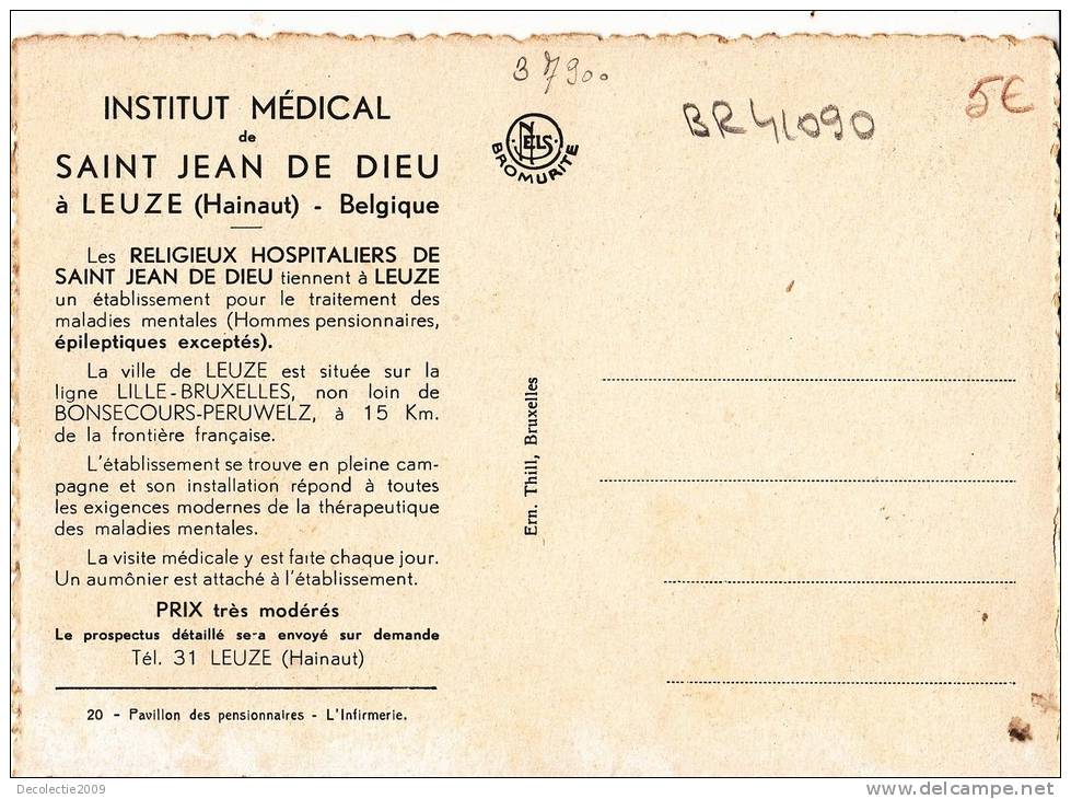 BR41090 INstitut Medical De Saint Jean De Dieu A Leuze    2  Scans - Leuze-en-Hainaut