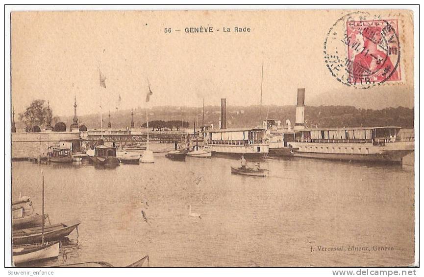 CP Genève  La Rade Suisse ( Bateaux Bateau ) - Genève