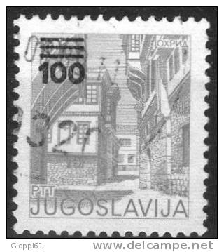 1989 Jugoslavia Turistica Soprastampato  Usato - Usados