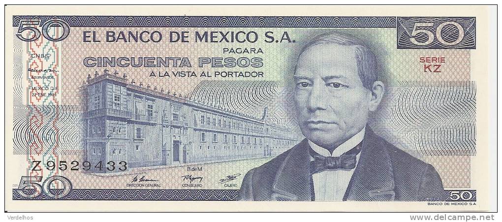 MEXIQUE 50 PESOS  1981  UNC P 73 - Mexique