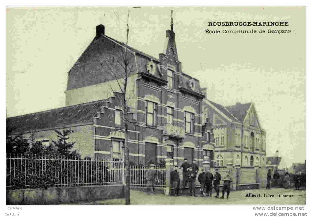 Belgique - ROUSBRUGGE-HARINGHE - École Communale De Garçons - Animée - Poperinge