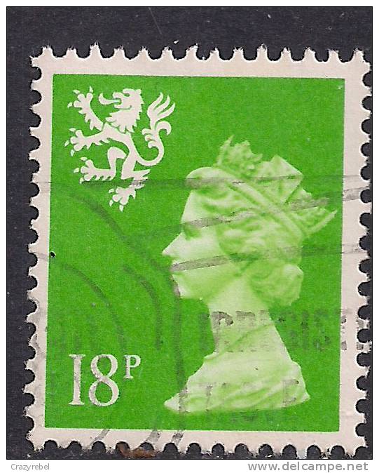 SCOTLAND GB 1992 18p BRIGHT GREEN USED MACHIN STAMP 14 Perf SG S60a.( G664 ) - Scotland