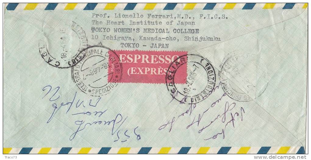 GIAPPONE  /  ITALIA  -  Cover _ Lettera - Poste Aérienne