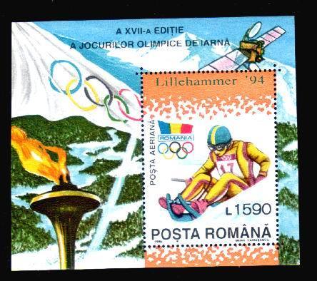 Romania  1994 Olympic Games Lillehamer  Mint  Block **.. - Invierno 1994: Lillehammer