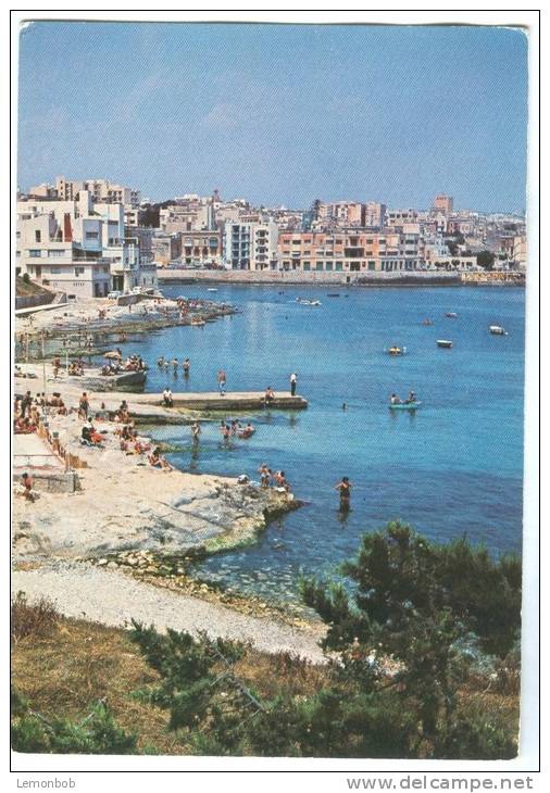 Malta, St. Julian's Bay, Used Postcard [12798] - Malta