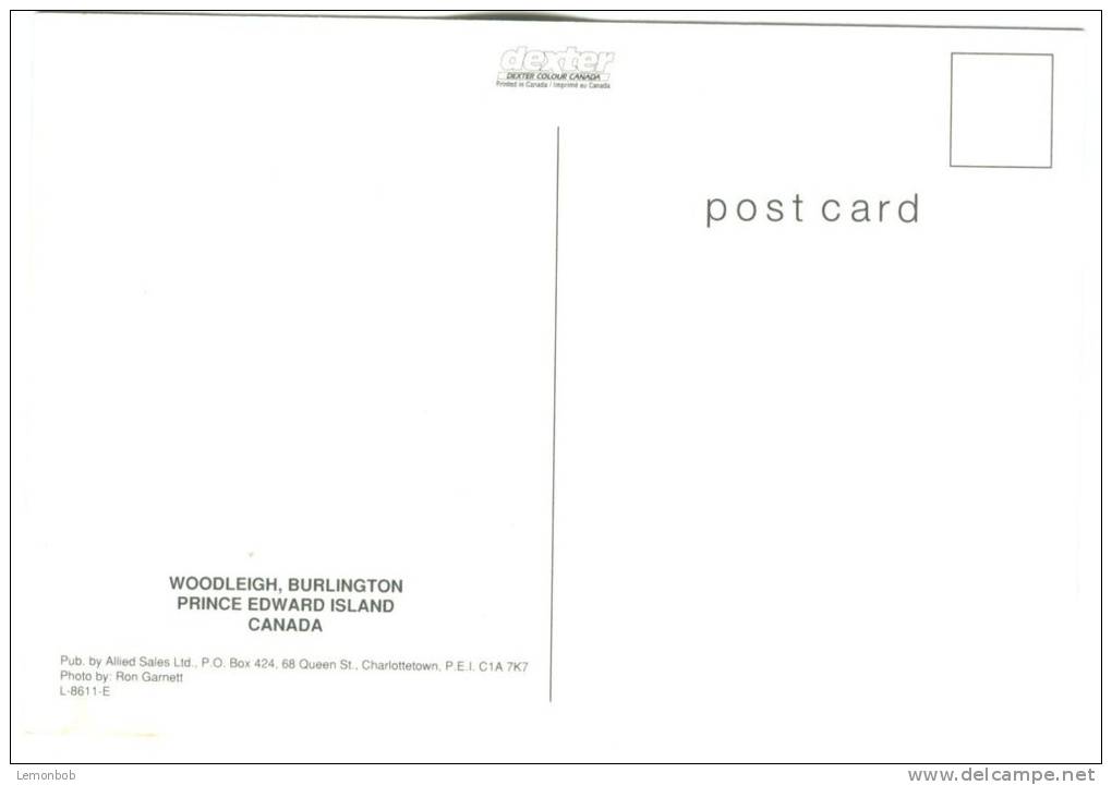 Canada, Woodleigh, Burlington, Prince Edward Island, Unused Postcard [12828] - Sonstige & Ohne Zuordnung