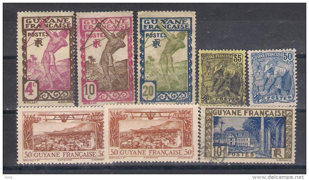French Guiana  8 Different Mint, Used   (a6p16) - Sonstige & Ohne Zuordnung