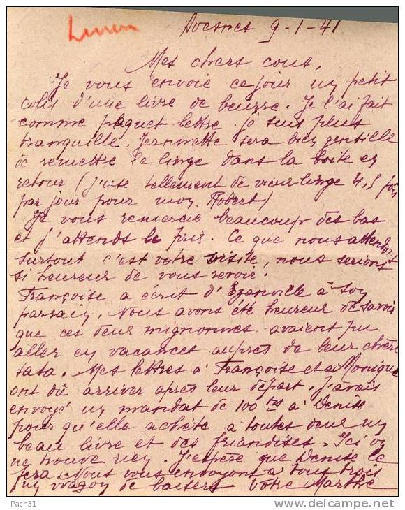 Carte Lettre SPE-CL1 Avesnes Sur Helpe Nord 9 1 1941 Avec Correspondance - Kaartbrieven
