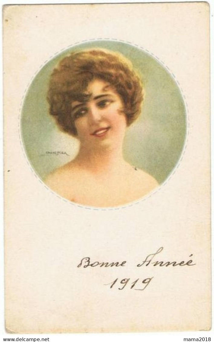 Bonne Année  1919     Illustrateur  Cè Monestier - Monestier, C.