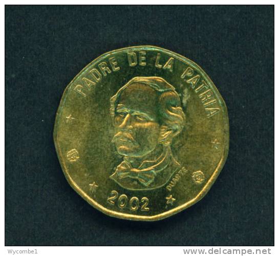 DOMINICAN REPUBLIC  -  2002  1 Peso  Circulated As Scan - Dominicana