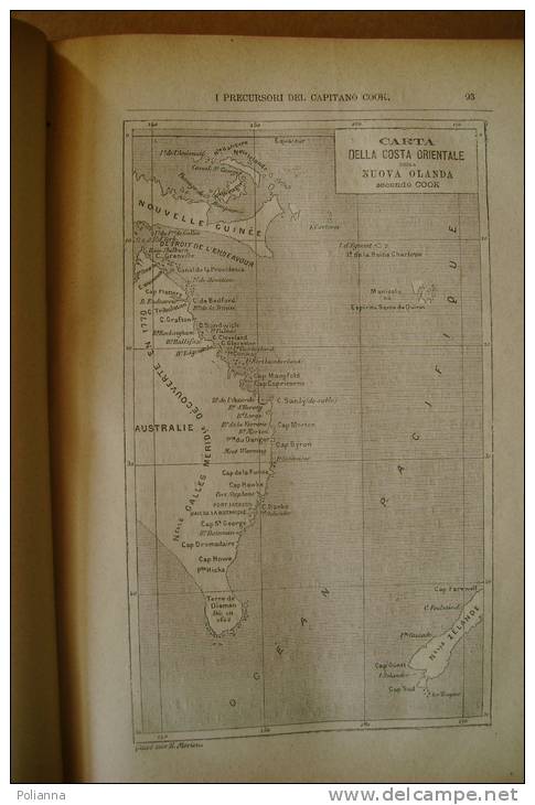 PFA/2 Giulio Verne I GRANDI NAVIGATORI DEL SECOLO XVIII Sonzogno Ed.1895/Incisioni - Antiguos