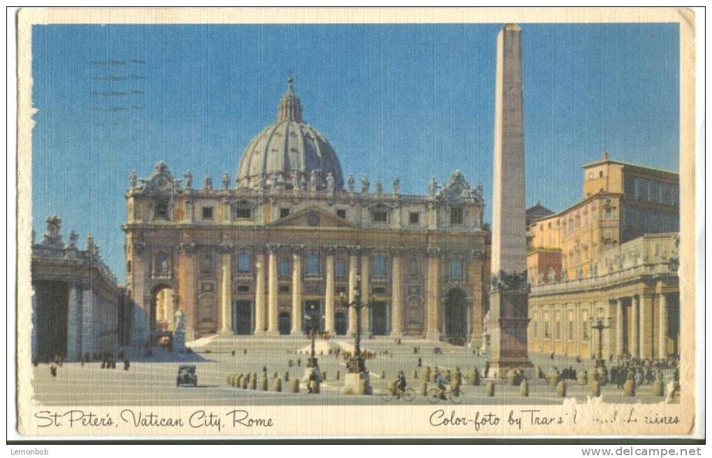 Italy, Roma,, Rome, St. Peter's, Vatican City, 1953 Used Postcard [12871] - San Pietro