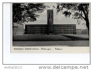 Wilhelmshaven Rüstringen Rathaus Mit Flaggen Sw 30er Nordseeverlag Nr. 274 - Wilhelmshaven