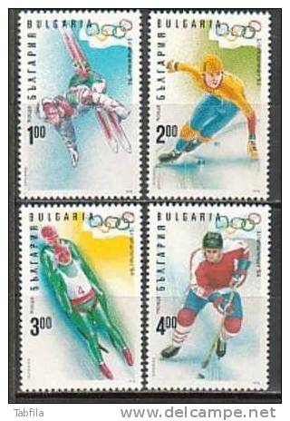 BULGARIA \ BULGARIE / BULGARIEN - 1994 - Jeux Olimpiques Hiver - Lilehammer´94 - 4v** - Winter 1994: Lillehammer