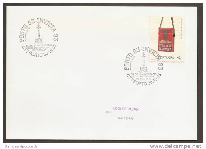 Portugal Cachet Commemoratif 1993 Expo Philatelique Porto Pilori Event Postmark Philatelic Expo Pillory - Flammes & Oblitérations