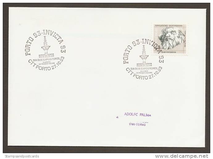 Portugal Cachet Commemoratif 1993 Expo Philatelique Porto Fontaine Event Postmark Philatelic Expo Fountain - Postal Logo & Postmarks