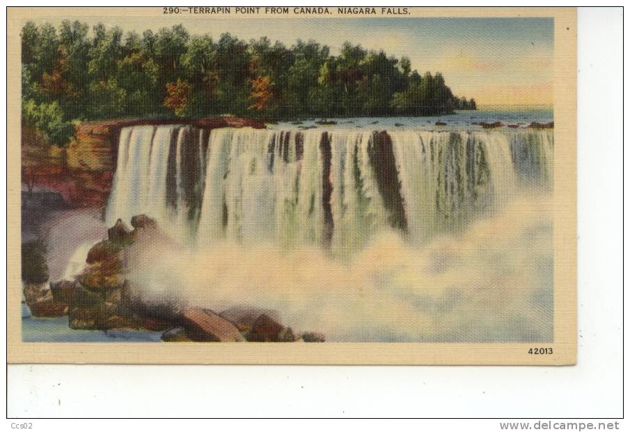 Terrapin Point From Canada Niagara Falls 1938 - Niagara Falls