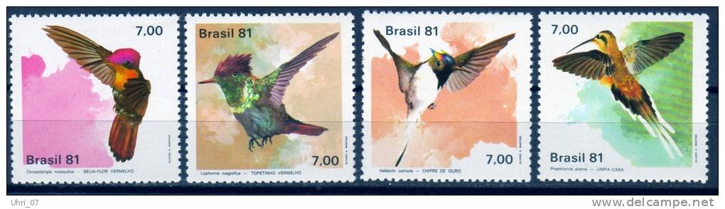 Brasilien 1981 Kolibris  Mi.-Nr. 1823 - 26 Kpl. ** Mnh - Kolibries