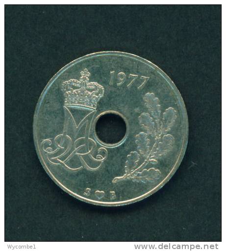 DENMARK  -  1977  25 Ore  Circulated As Scan - Denmark