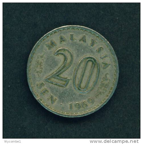 MALAYSIA  -  1969  20 Sen  Circulated As Scan - Malasia