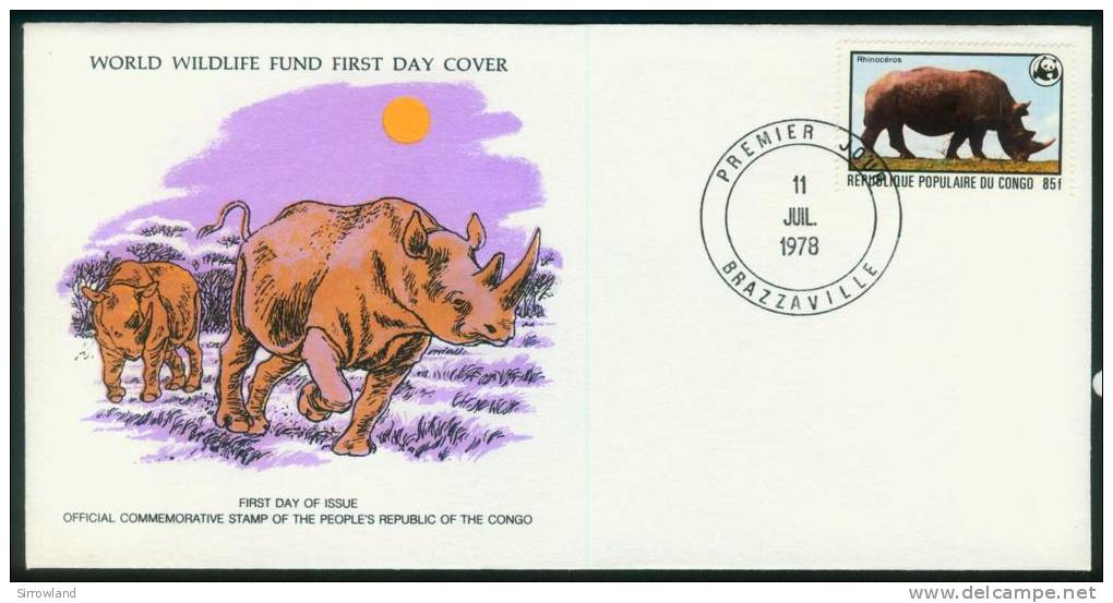 Kongo( Brazzaville)  1978  WWF - Geschützte Wildtiere  (1 FDC )  Mi: 632 (0,80 EUR) - FDC