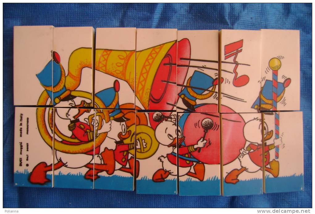 PFA/39 GIOCO PUZZLE GADGET WALT DISNEY TOPOLINO/PAPERINO BANDA MUSICALE SUCI MUGGIO Anni ´60 - Disney