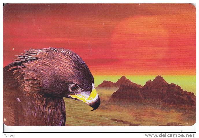 Kazakhstan,  KZ-KZT-0001F, 25 Units, Earth Satellite, Eagle, 2 Scans.     Yellow Control, Upper Position - Kazachstan