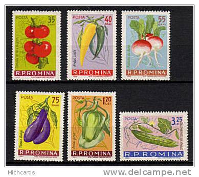 ROUMANIE 1963 - Tomate Piment Radis Concombre - Serie Neuve Sans Charniere (Yvert 1902/07) - Unused Stamps