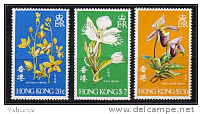 HONK KONG 1977 - Fleurs Orchidees - Serie Neuve Sans Charniere (Yvert 335/37) - Ungebraucht