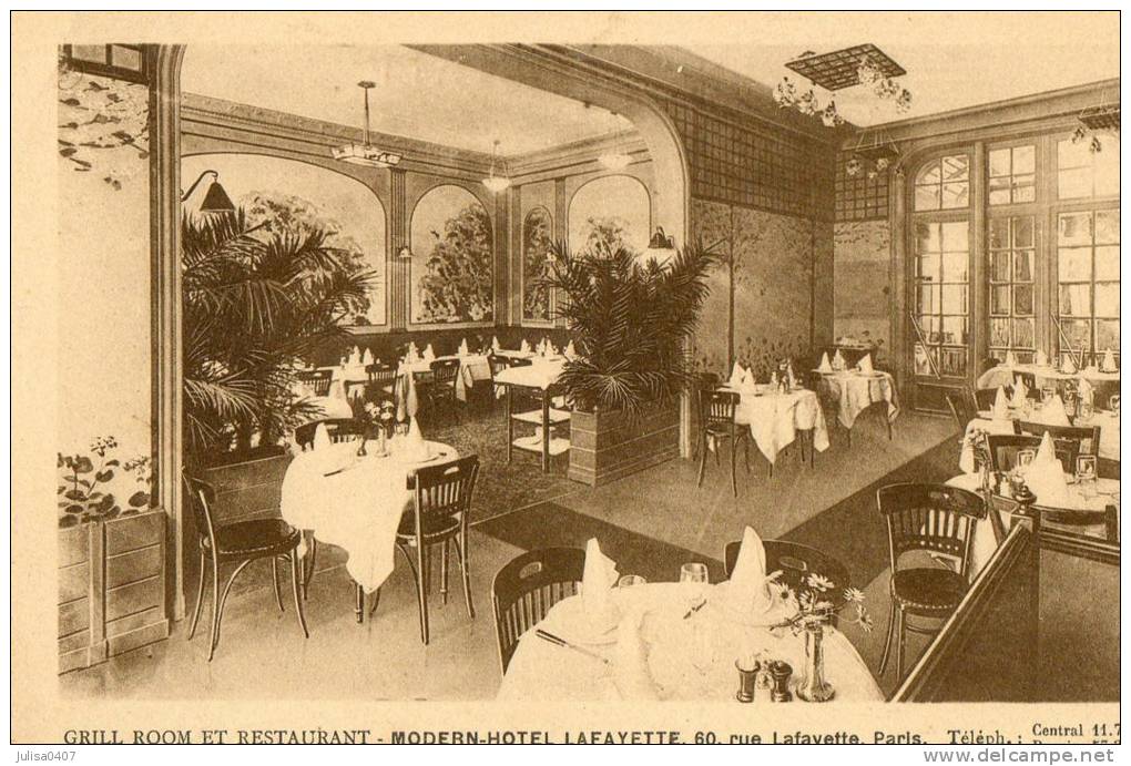 PARIS (IX) Intérieur Du Restaurant Du Modern Hotel Lafayette - Distrito: 09