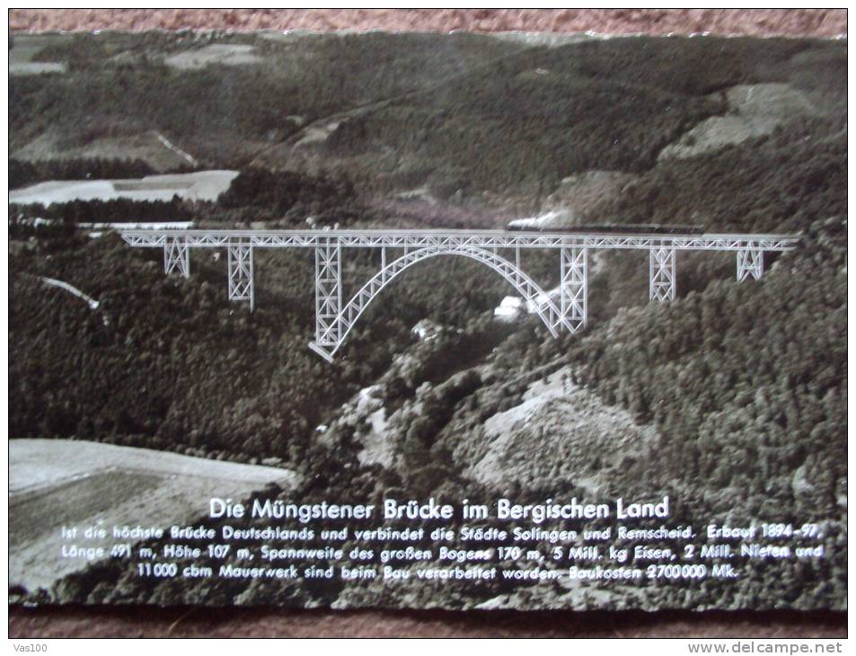 DIE MUNGSTENER BRUCKE IM BERGISCHEN LAND, GENERAL BRIDGE, BRIDGE - Ahaus