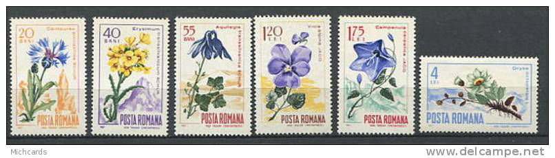 ROUMANIE 1967 - Fleurs De Montagne - Serie Neuve Sans Charniere (Yvert 2304/09) - Unused Stamps