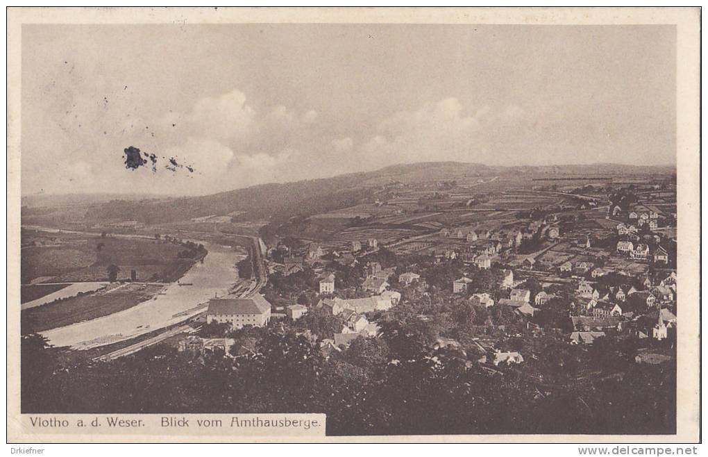 Vlotho, Blick Vom Amthausberge, Um 1910 - Vlotho