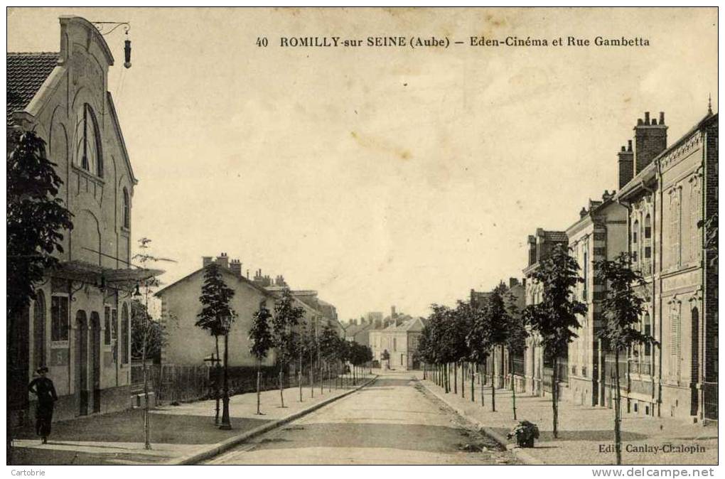 10 - ROMILLY-SUR-SEINE - Eden-Cinéma Et Rue Gambetta - Romilly-sur-Seine