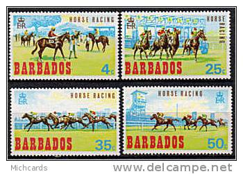 BARBADE 1968 - Concours Hippiques (Chevaux) Serie Neuve Sans Charniere (Yvert 289/92) - Barbados (1966-...)