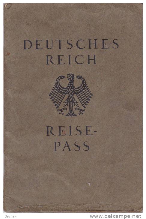 DR18  -  DEUTSCHES REICH  -- PASSPORT  --    REISE - PASS  -  ROMMERSKIRCHEN   -  GREVENBROICH - NEUSS  -  1933 - Historische Dokumente