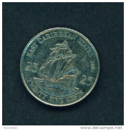 EAST CARIBBEAN STATES  -  2007  25 Cents  Circulated As Scan - Caraïbes Orientales (Etats Des)