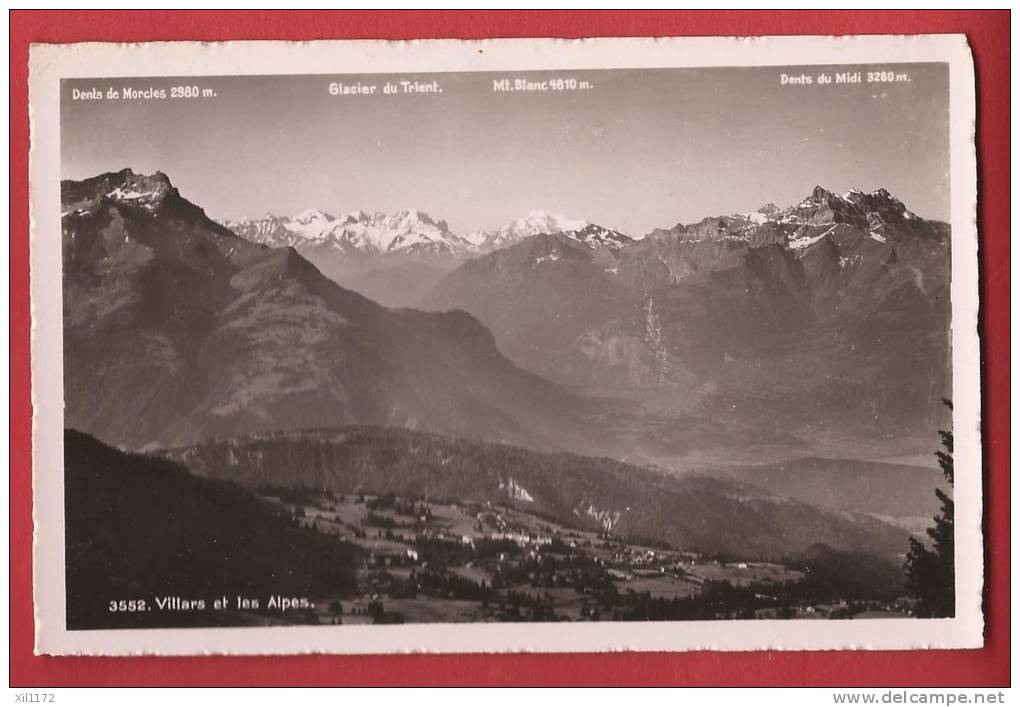 C0261 Villars Et Les Alpes,Morcles,Trient,Mont -Blanc,Dents Du Midi. Non Circulé.  SG 3552 - Morcles