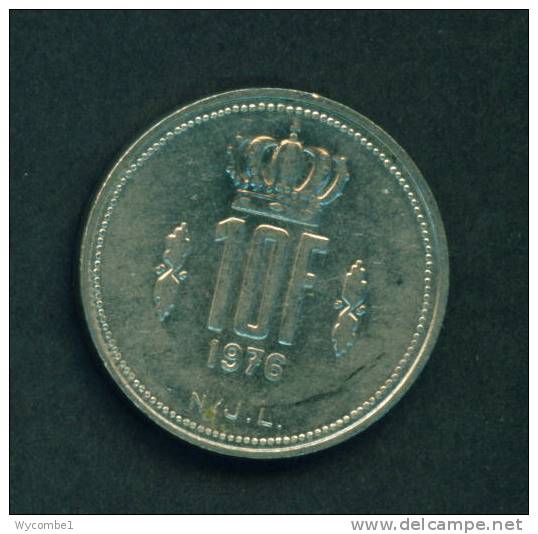 LUXEMBOURG  -  1976  10 Francs  Circulated As Scan - Luxembourg