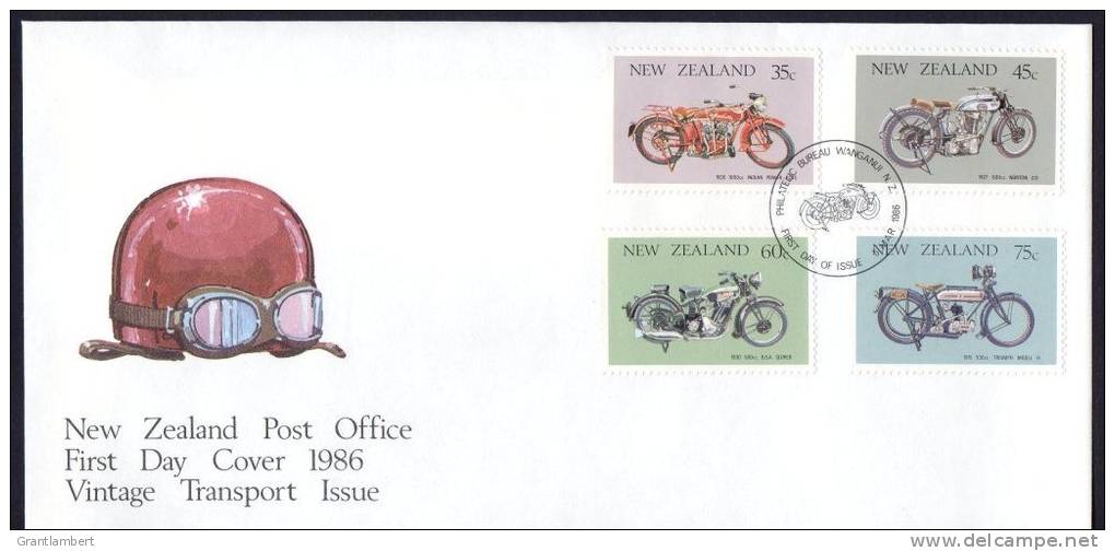 New Zealand 1986 Vintage Transport - Motorbikes FDC - FDC