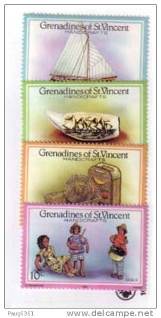 GRENADINES DE SAINT VINCENT 1986 ARTISANAT-BATEAUX-POUPEES  Yvert: 451/4  NEUF MNH** - St.Vincent & Grenadines