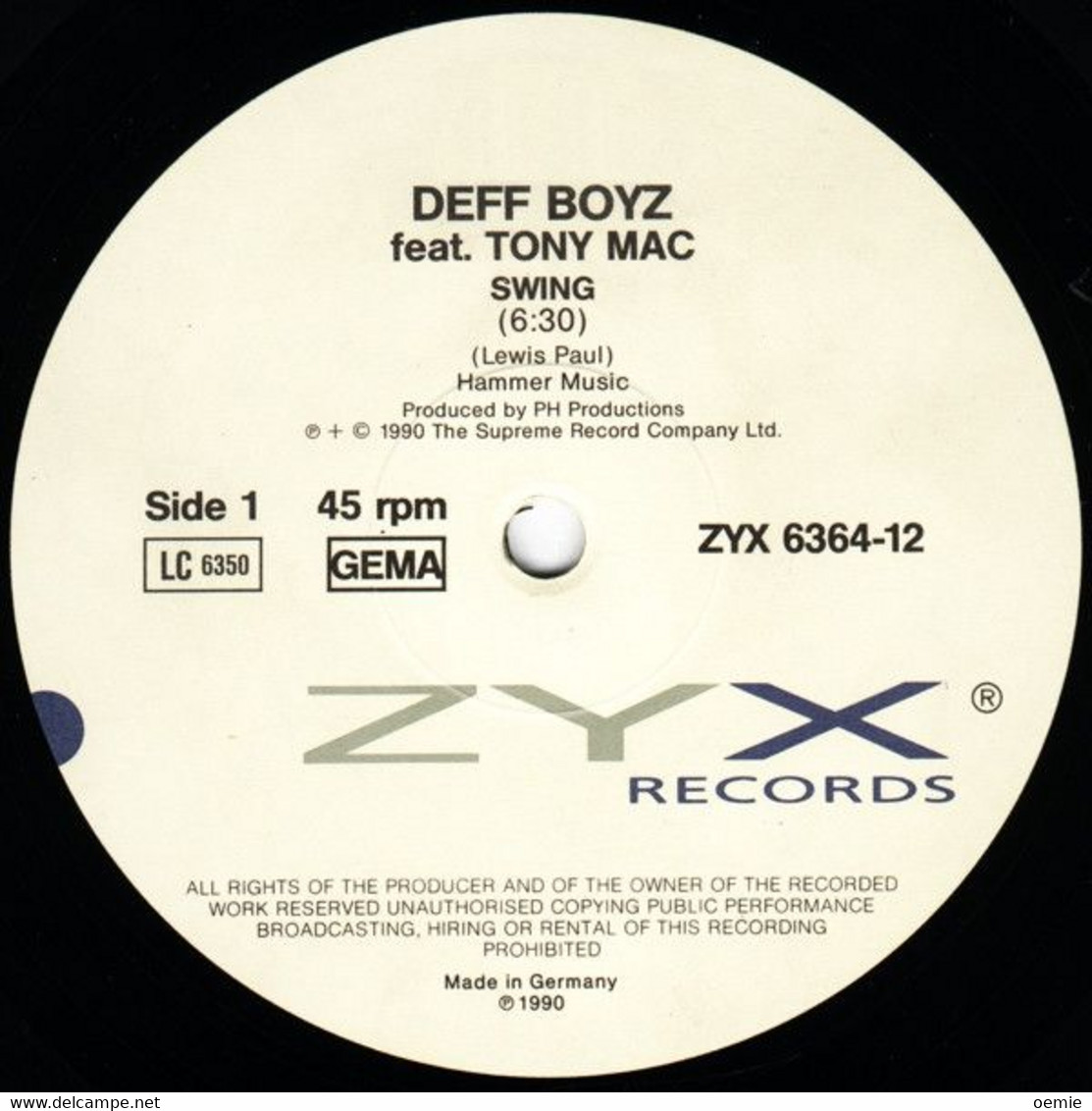 THE DEFF BOYZ  °  SWING - 45 T - Maxi-Single