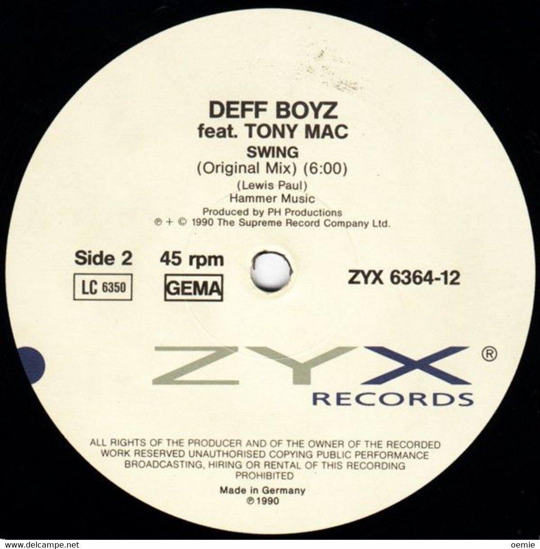 THE DEFF BOYZ  °  SWING - 45 T - Maxi-Single