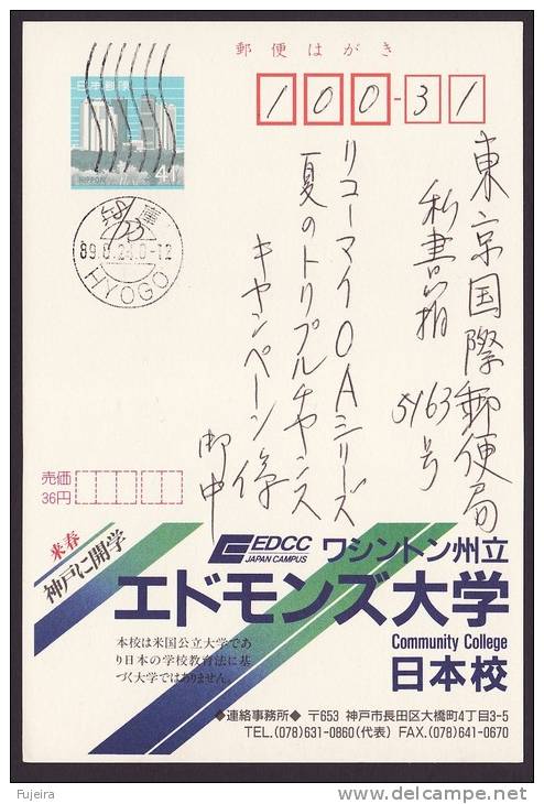 Japan Advertising Postcard, Edmonds Community College, Postally Used (jadu032) - Cartes Postales