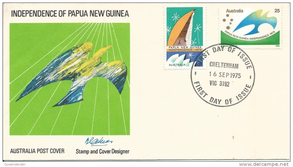 1975 Independence Of Papua New Guinea  Set 2  FDI Cheltenham Vic 3192 16 Sept 1975 - Premiers Jours (FDC)