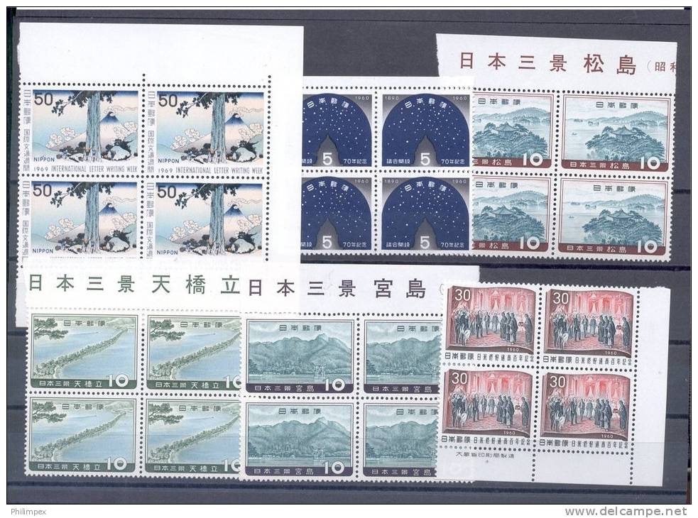 JAPAN, NICE GROUP ALL MNH MICHEL CATALOG VALUE EURO 446 - Verzamelingen & Reeksen